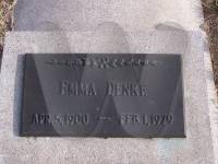 Emma Eisenbraun Denke - 05-04-1900 - 01-02-1979 - Grabplatte